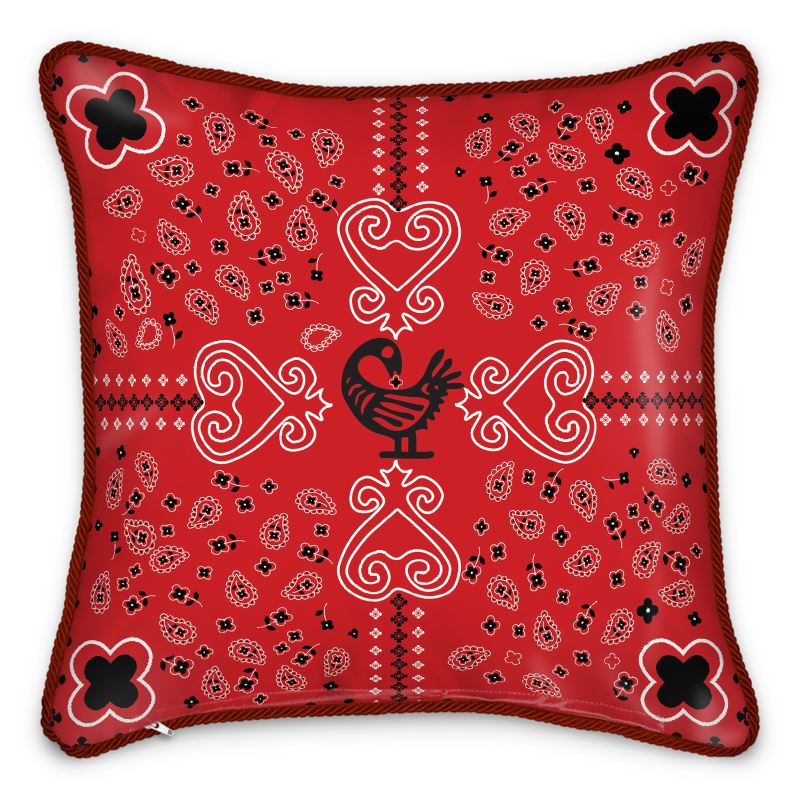 Sankofa Bandana Silk Pillow